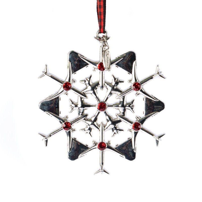 Ozdoba Boeing Jet Snowflake 2021 Ornament